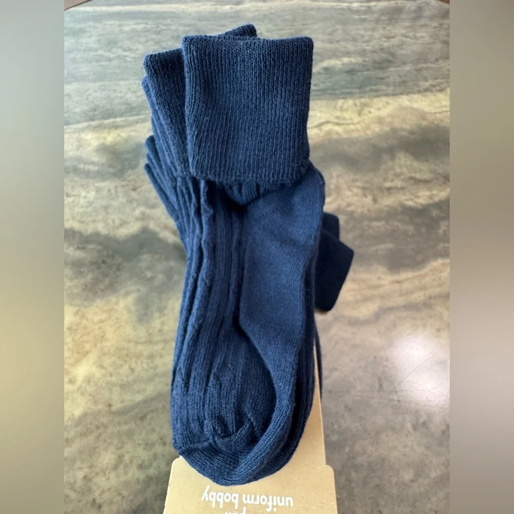 15 Pairs Girls Navy Uniform Socks Size S 7-10 NWT School